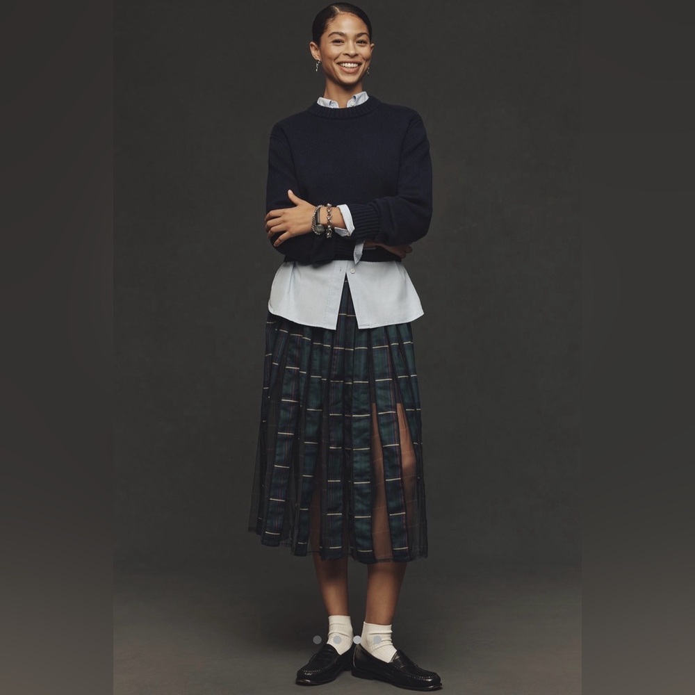 Maeve pleated tulle skirt